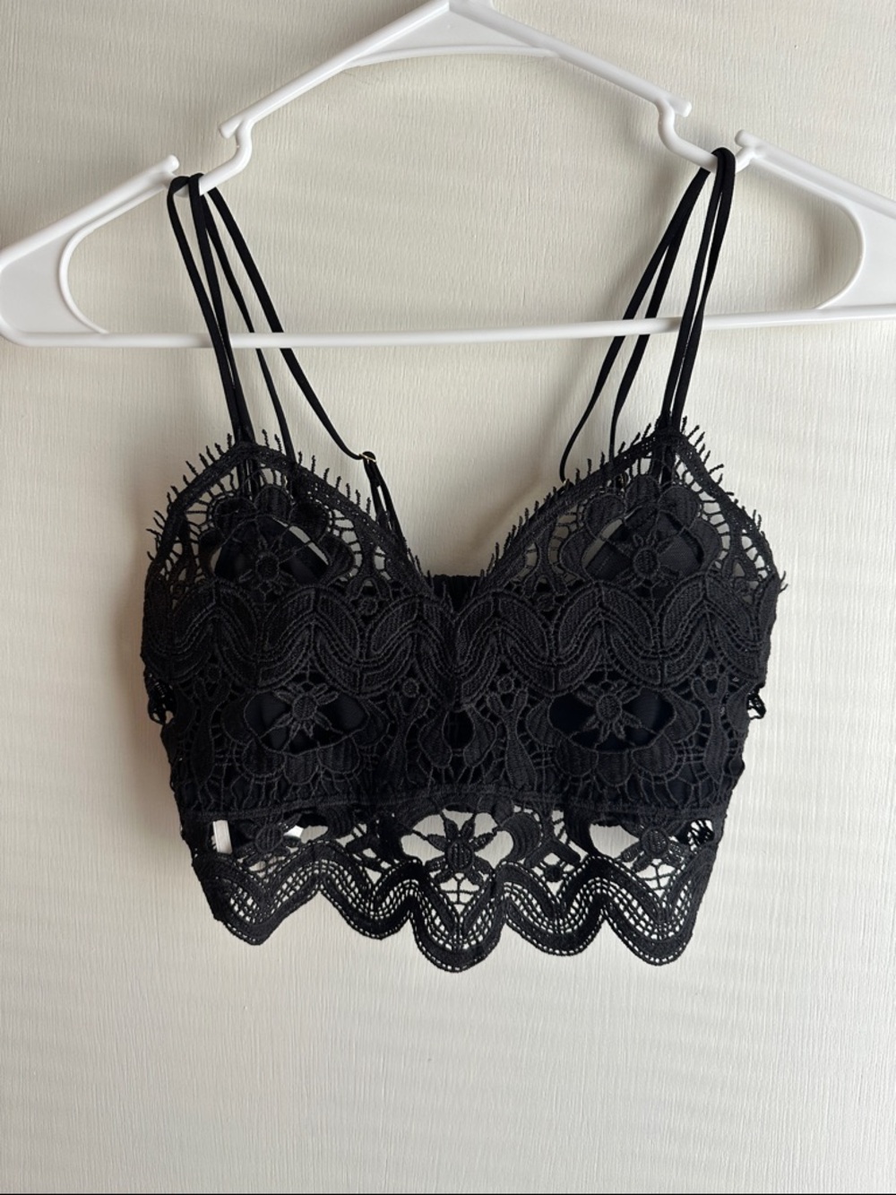 NWOT Anthropologie: The Viviette Black Lace Bra Top